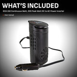 Schumacher XI15 Power Converter, 10/15 VDC Input, 110/125 VAC Output, 150 W, 0.3 to 15 A, Black