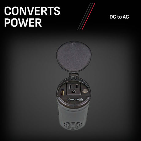 Schumacher XI15 Power Converter, 10/15 VDC Input, 110/125 VAC Output, 150 W, 0.3 to 15 A, Black