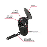 Schumacher XI15 Power Converter, 10/15 VDC Input, 110/125 VAC Output, 150 W, 0.3 to 15 A, Black