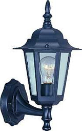 Boston Harbor AL8041-5 Outdoor Lantern, 120 V, 60 W, CFL Lamp, Aluminum Fixture, Black