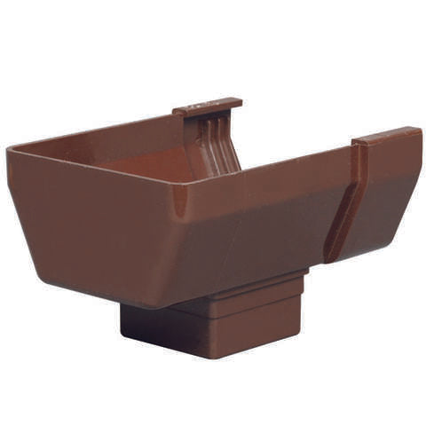 Amerimax 5.8 in. H X 4.5 in. W X 5.8 in. L Brown Vinyl U Gutter Drop Outlet, Pack of 10