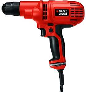 Black+Decker DR260C/B Drill/Driver, 5.2 A, 3/8 in Chuck, Keyless Chuck, 8 ft L Cord