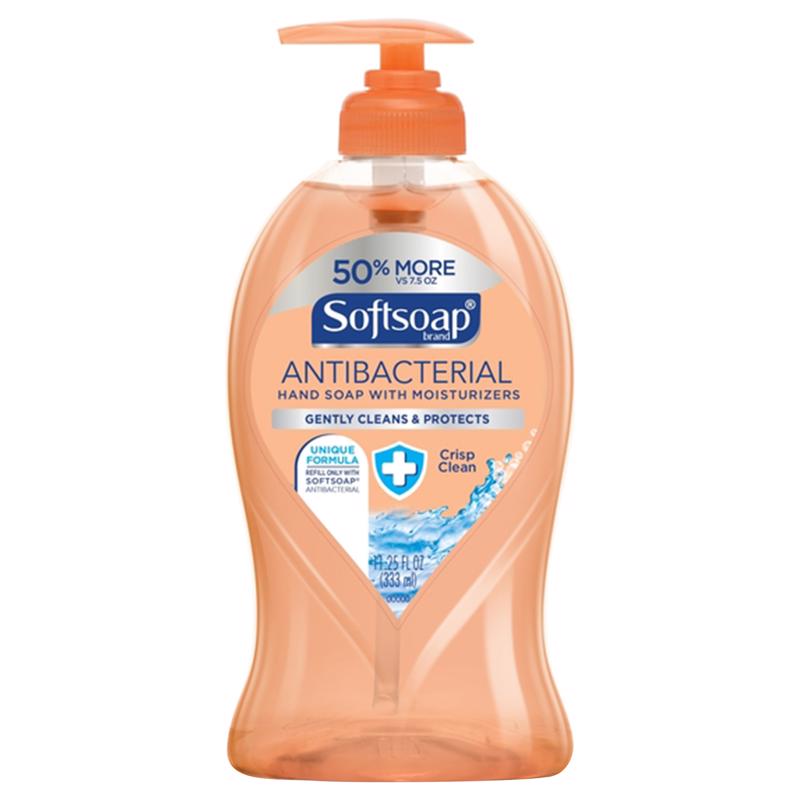 Softsoap Crisp Clean Scent Antibacterial Liquid Hand Soap 11.25 oz, Pack of 6
