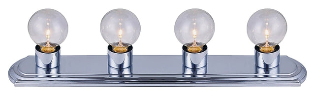 Canarm IVLBS14CH Vanity Light, 60 W, 4-Lamp, G Lamp, Steel Fixture, Chrome Fixture