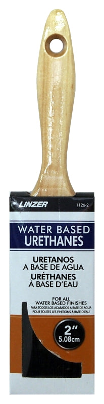 Linzer HD 1126-0200 Water Based Urethane Brush, 2 in L Bristle, Pack of 10