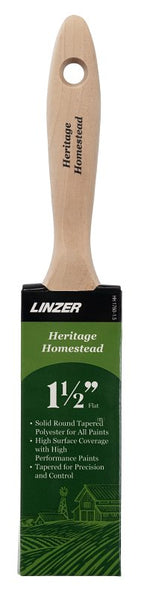 Linzer HH1760-1.5 Varnish/Wall Brush, 1-1/2 in W, 2-1/4 in L Bristle, Polyester Bristle