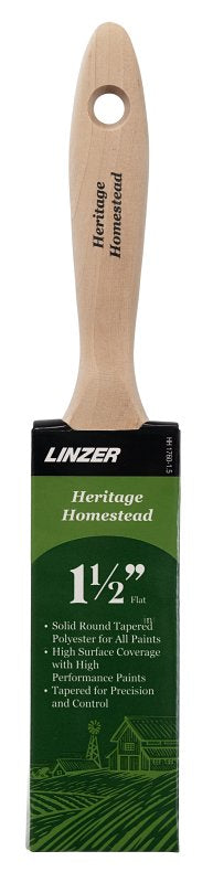 Linzer HH1760-1.5 Varnish/Wall Brush, 1-1/2 in W, 2-1/4 in L Bristle, Polyester Bristle