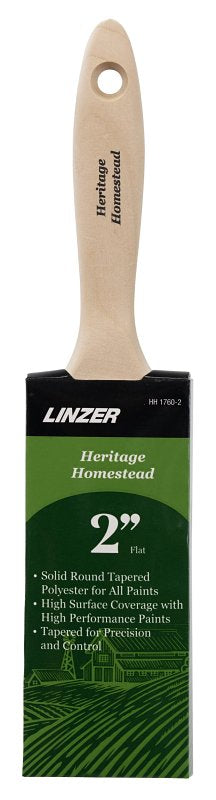 Linzer HH1760-2 Varnish/Wall Brush, 2 in W, 2-1/2 in L Bristle, Polyester Bristle