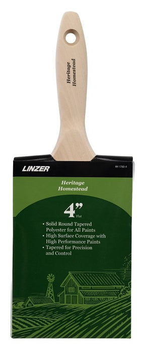 Linzer HH1760-4 Varnish/Wall Brush, 4 in W, 3-1/2 in L Bristle, Polyester Bristle