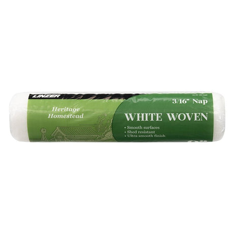 Linzer HH RC 100 0900 Roller Cover, 3/16 in Thick Nap, 9 in L, White