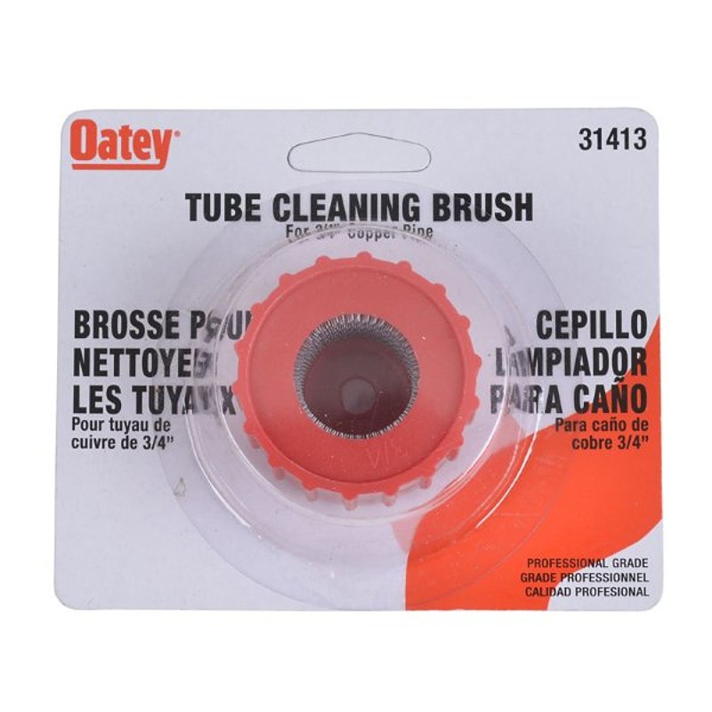 Oatey 31413 Tube Brush, Steel Bristle, Plastic Handle