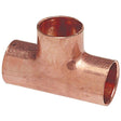 Nibco 611-R Series W01795D Reducing Pipe Tee, 2 x 2 x 1 in, Sweat, Copper, 494 psi Pressure