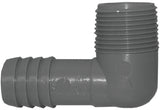 Boshart UPPME-07 Combination Pipe Elbow, 3/4 in, MPT x Insert, 90 deg Angle, Polypropylene, Gray
