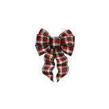 Holiday Trims Assorted 7 Loop Plaid Christmas Bow 8.5 in., Pack of 12