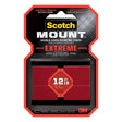 3M Scotch-Mount 3 in. L X 1 in. W Double-Sided Mounting Strips