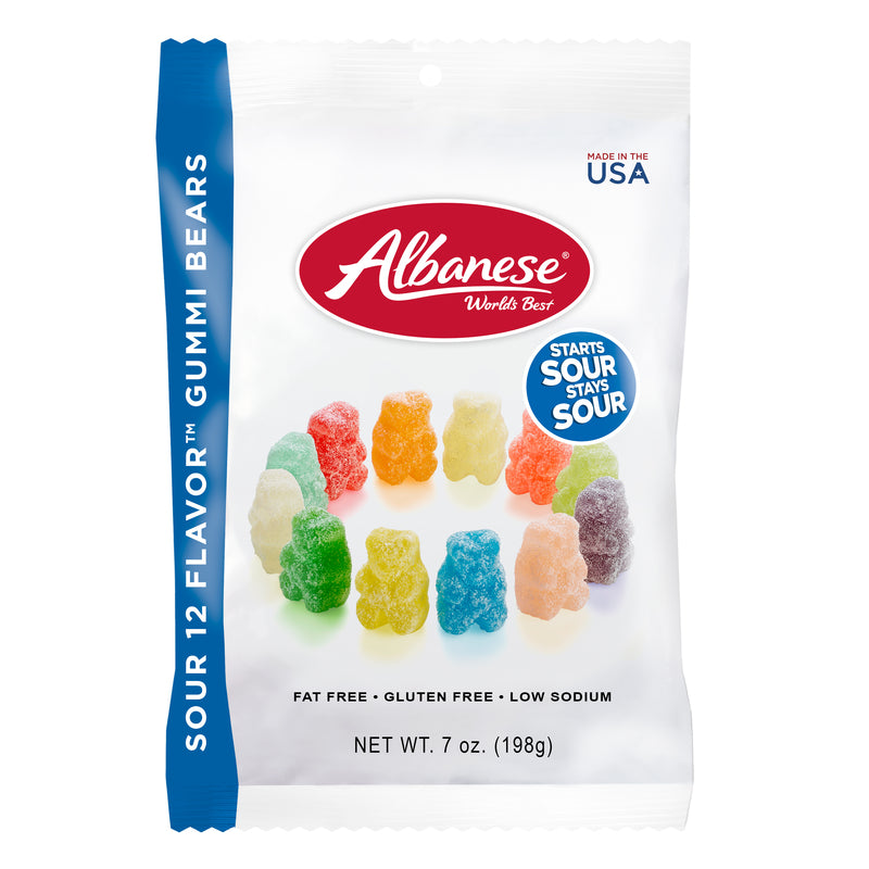 Albanese Assorted Sour Bears 7 oz, Pack of 12