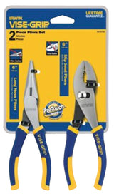 Irwin 2078702 Plier Set, Includes: (1) 6 in Slip Joint Pliers and (1) 6 in Traditional Pliers, Nickel Chromium Steel