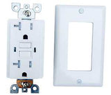Genmax TRWR20WST GFCI Duplex Wall Receptacle, 20 A, White