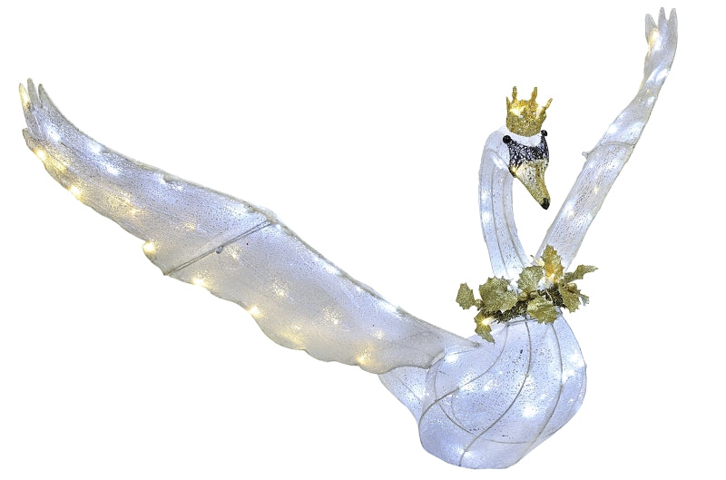 Puleo Asia Limited 75-YD1041L Lighted Swan, LED, Warm White/Cool White, 31 H in