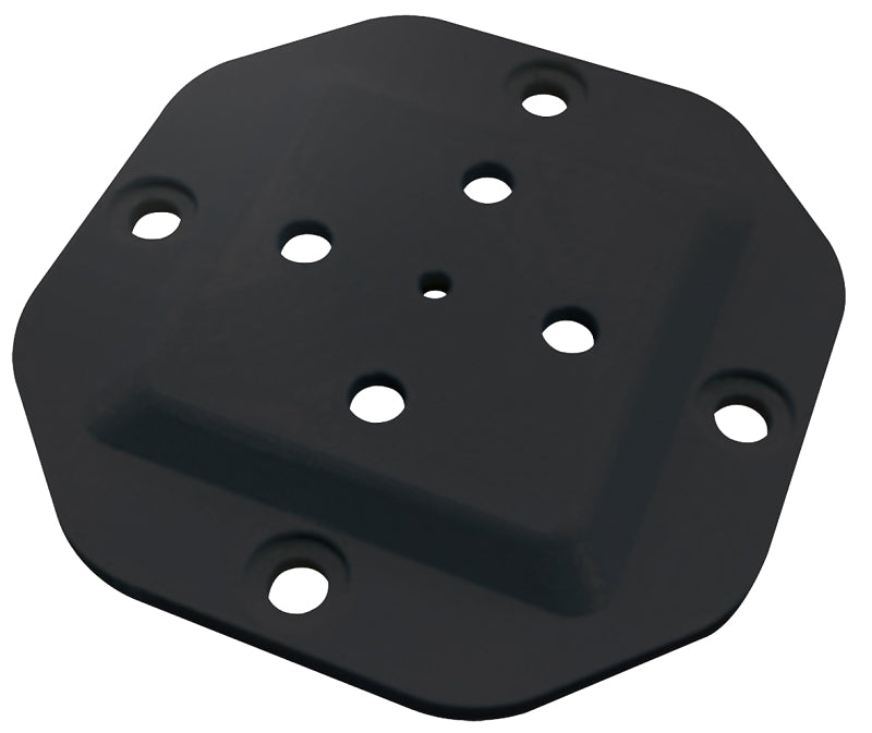 Nuvo Iron HDWPCP4B Wood Post Connector Plate, 1 in H x 5-1/4 in W x 5-1/4 in D Dimensions, 4 x 4 in Column/Post, Steel