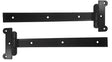 Nuvo Iron SH12BLK/B Strap Hinge, 12 in H Frame Leaf, Galvanized Steel, Black, Powder-Coated Satin, Screw Mounting