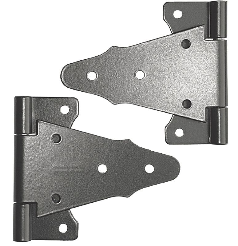Nuvo Iron TH6BLK/B Tee Hinge, 6 in H Frame Leaf, Galvanized Steel, Black, Powder-Coated Satin, Surface Mounting