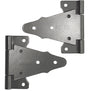 Nuvo Iron TH6BLK/B Tee Hinge, 6 in H Frame Leaf, Galvanized Steel, Black, Powder-Coated Satin, Surface Mounting