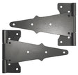 Nuvo Iron TH8BLK/B Tee Hinge, 8 in H Frame Leaf, Galvanized Steel, Black, Powder-Coated Satin, Surface Mounting