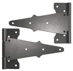 Nuvo Iron TH8BLK/B Tee Hinge, 8 in H Frame Leaf, Galvanized Steel, Black, Powder-Coated Satin, Surface Mounting