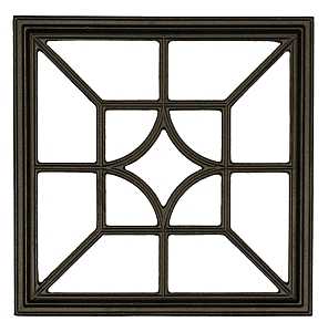 Nuvo Iron ACW54 Gate Fence Insert, Diamond Square, Aluminum, Black
