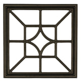 Nuvo Iron ACW54 Gate Fence Insert, Diamond Square, Aluminum, Black