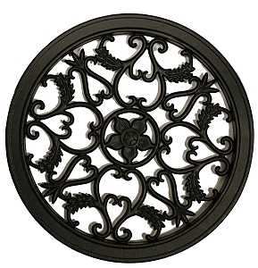 Nuvo Iron ACW55 Series Gate Fence Insert, 15 in Dia Dimensions, Round, Aluminum, Black