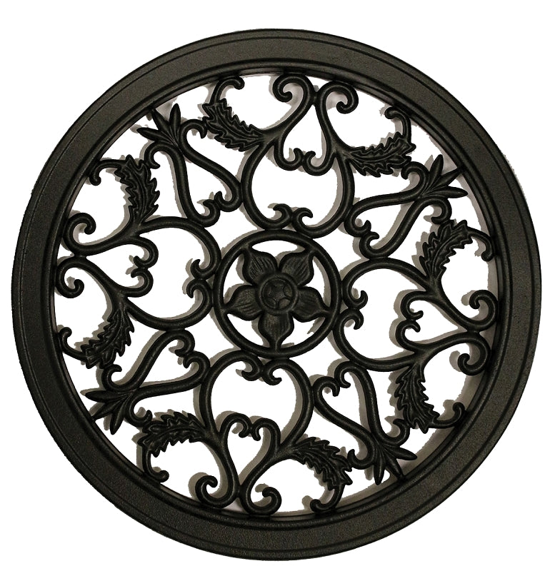 Nuvo Iron ACW55 Series Gate Fence Insert, 15 in Dia Dimensions, Round, Aluminum, Black