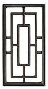 Nuvo Iron ACW57 Series Gate Fence Insert, 9 x 17 in Dimensions, Rectangular, Aluminum, Black