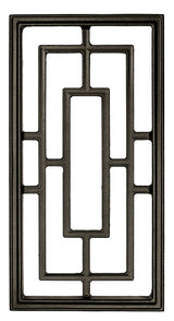 Nuvo Iron ACW57 Series Gate Fence Insert, 9 x 17 in Dimensions, Rectangular, Aluminum, Black