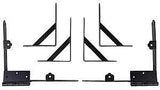 Nuvo Iron GCBHK01 Gate Corner Brace and Hinge Kit, Galvanized Steel, Black, Powder-Coated, 8-Piece, For: 72 in W Gate