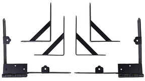 Nuvo Iron GCBHK01 Gate Corner Brace and Hinge Kit, Steel, Black, Galvanized /Powder-Coated, 8-Piece