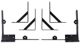 Nuvo Iron GCBHK01 Gate Corner Brace and Hinge Kit, Galvanized Steel, Black, Powder-Coated, 8-Piece, For: 72 in W Gate