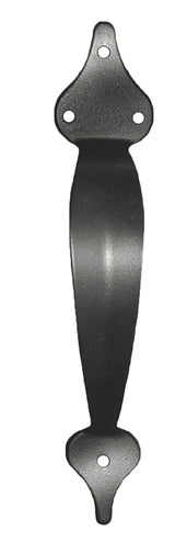 Nuvo Iron GHW10 Gate Pull Handle, Galvanized Steel, Black, Powder-Coated