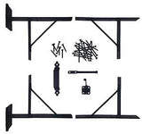 Nuvo Iron HGCBHK01 Heavy-Duty Gate Corner Frame Brace Kit, Galvanized Steel, Black, Powder-Coated