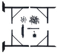 Nuvo Iron HGCBHK01 Gate Corner Frame Brace Kit, Heavy-Duty, Steel, Black, Galvanized /Powder-Coated, 6-Piece