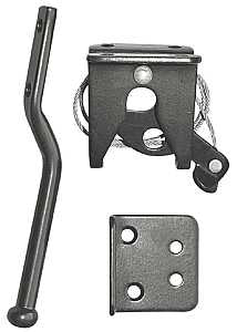 Nuvo Iron LCWSLBLK Gate Latch, 6-1/2 in L, 3-1/2 in W, Galvanized Steel, Black
