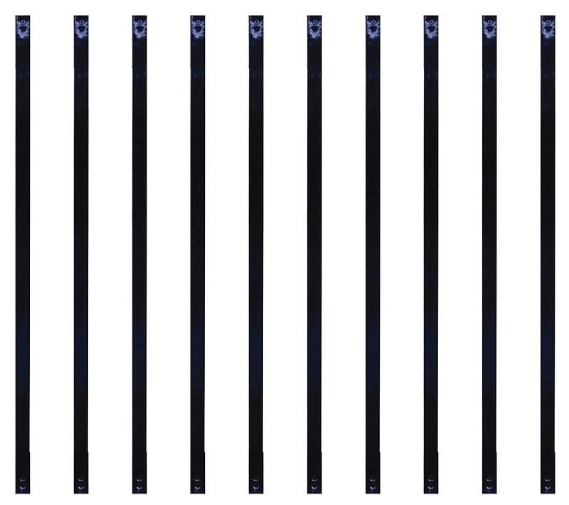 Nuvo Iron RCTB32 Baluster, 32 in L, Rectangular, Steel, Black, Galvanized