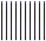 Nuvo Iron RCTB32 Baluster, 32 in L, Rectangular, Steel, Black, Galvanized
