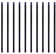 Nuvo Iron RCTB38 Baluster, 38 in L, Rectangular, Steel, Black, Galvanized