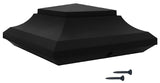 Nuvo Iron SPC23 Post Cap, 5-1/2 in L, 5-1/2 in W, Aluminum/Plastic, Black