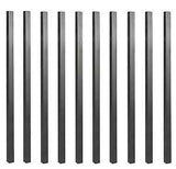 Nuvo Iron SQPS32 Tubing Baluster, 32 in L, Square, Galvanized Steel, Black