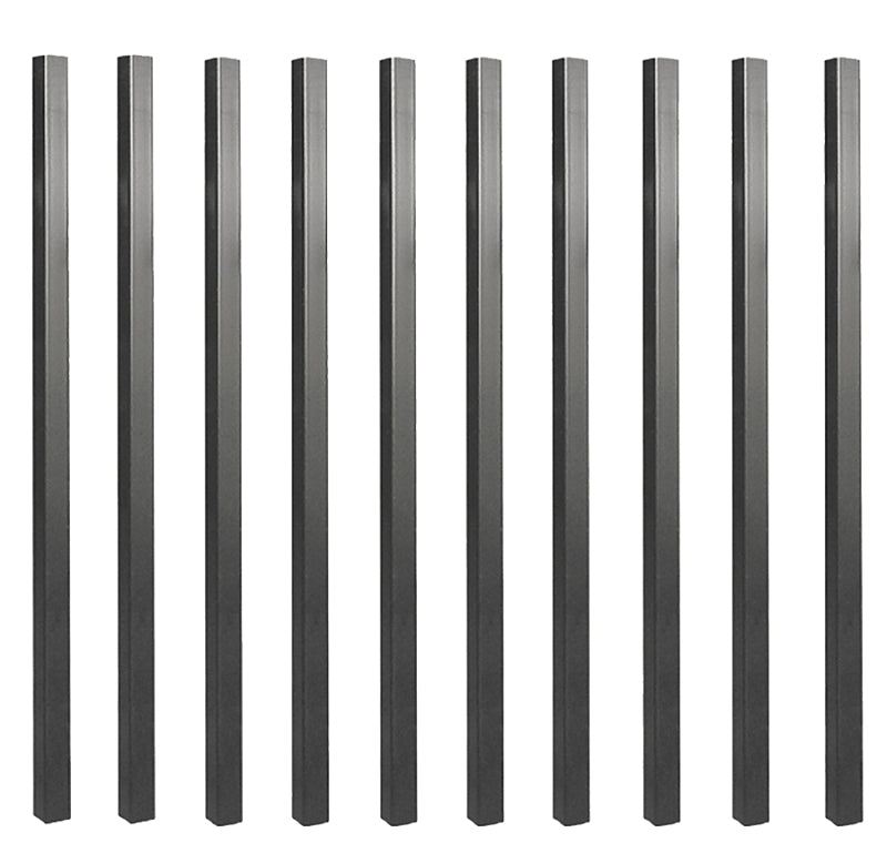 Nuvo Iron SQPS32 Tubing Baluster, 32 in L, Square, Galvanized Steel, Black