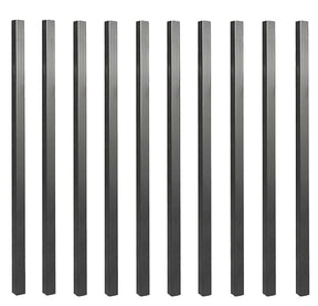Nuvo Iron SQPS32 Tubing Baluster, 32 in L, Square, Galvanized Steel, Black