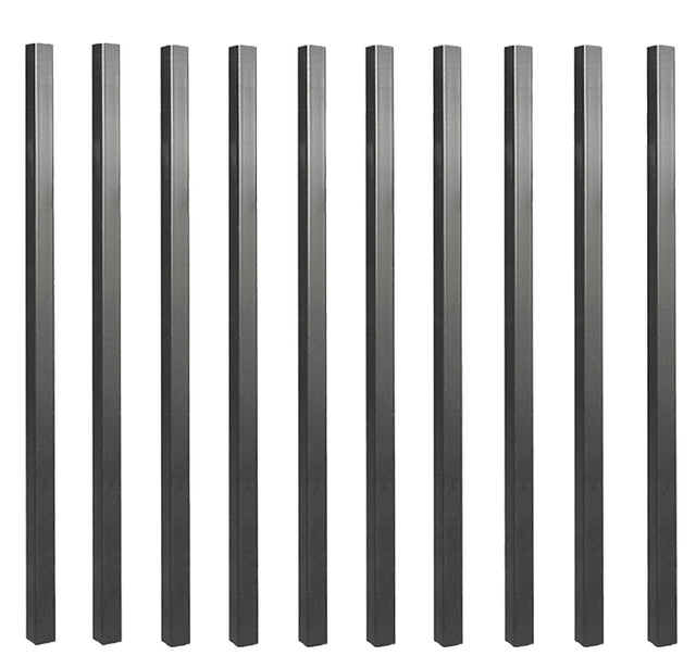 Nuvo Iron SQPS32 Tubing Baluster, 32 in L, Square, Galvanized Steel, Black